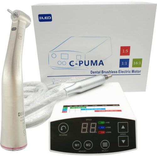 NEW 1 Set COXO Dental White LED Brushless Mini Electric Micro Motor System C-PUMA + 1:5 RED increasing