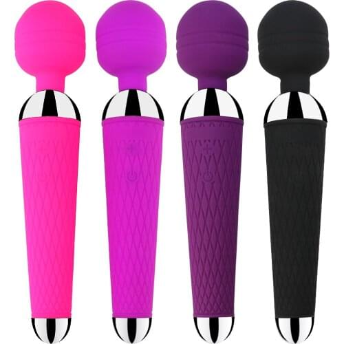 Rechargeable Magic Wand AV Vibrator Sex Toys for Woman Powerful Oral Clit Vibrators USB Charge Dildo Rabbit Penis Anal G-spot