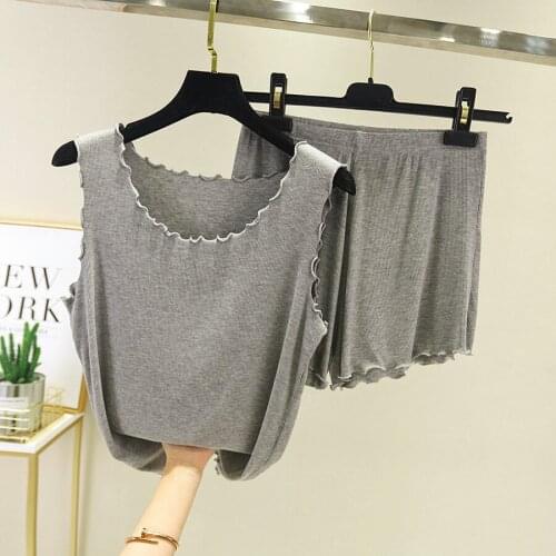 Pajamas for Women Home Wear Sleeveless Loungewear Pyjamas Women Pijama Sleepwear Pj Set Satin Nightwear Set 2020