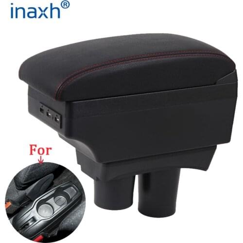 For Peugeot 301 Armrest For Citroen c-elysee Car Armrest box 2014 2015 2016 Retrofit parts Interior Storage box 3USB LED