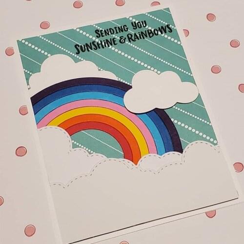 Rainbow Shape Clouds Transparent Silicone Clear Stamp for Scrapbooking DIY Craft Decoration Soft Stamp