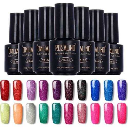 ROSALIND 29 colors Starry Sky Rainbow Phototherapy vernis semi permanent UV LED Gel nail polish diamond paint