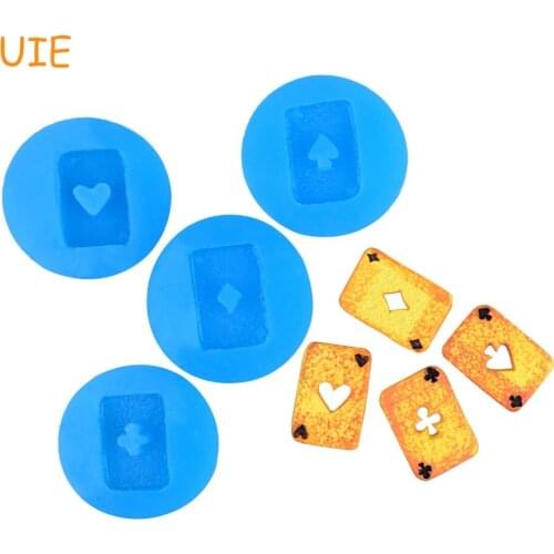 PYL001U,PYL002U,PYL004U,PYL007U Playing Card Silicone Mold - Poker Mold Cookie Biscuit Resin Polymer Clay Cake Craft Wax Mould