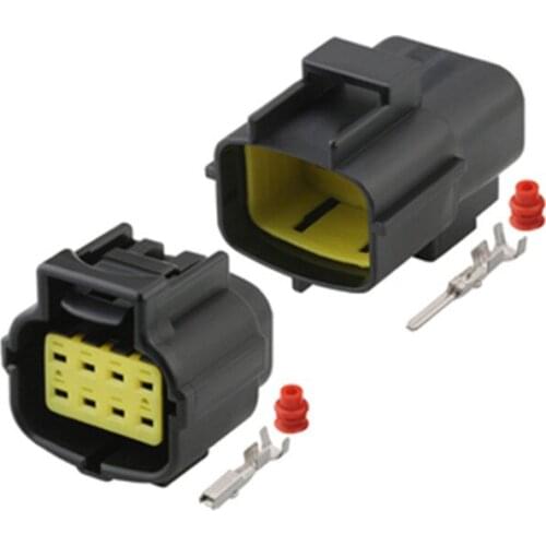 10pcs/lot TYCO/AMP 8 Pin/Way Male And Female Yuchai Engine Oxygen Sensor Harness Connector Plug 174982-2 174984-2 For CYD Truck