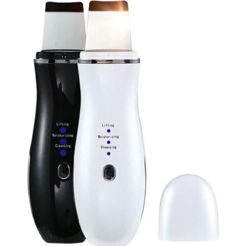 Blackhead Dirt Remove Exfoliation Face Skin Peeling Extractor Handhold Beauty Device Electronic Ultrasonic Ion Skin Scrubber