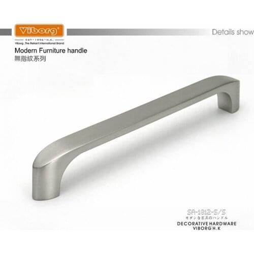 1 Piece)VIBORG Top Quality 128mm Zinc Alloy Modern Cabinet Cupboard Door Drawer Handles Pulls Pull brushed,SA-1812