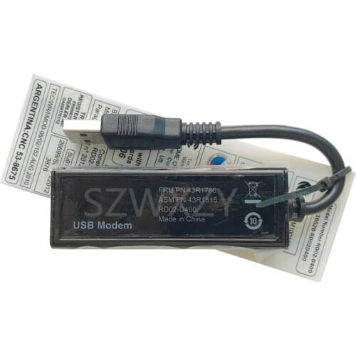 FUR/PN 43R1786 For Lenovo External USB Modem 56K V.92 Dial Up Data Fax Modem For Windows 2000/XP/Vsita/7/8/8.1/10 ASM/PN 43R1815