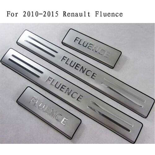 High quality stainless steel Scuff Plate/Door Sill For 2010-2015 Renault Fluence