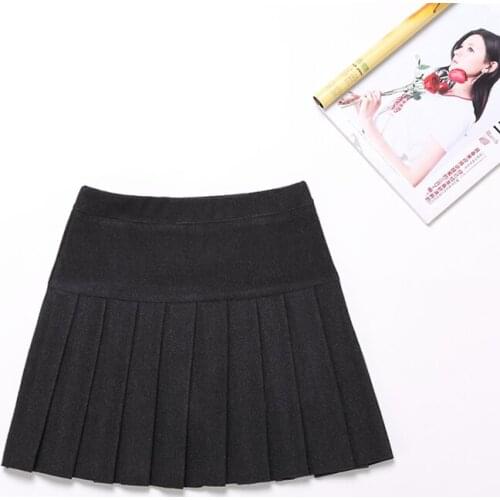Hot Japanese Korean Version Short Skirts School Girl Pleated Half Skirt School Uniform Cosplay Student Jk Academy black gray