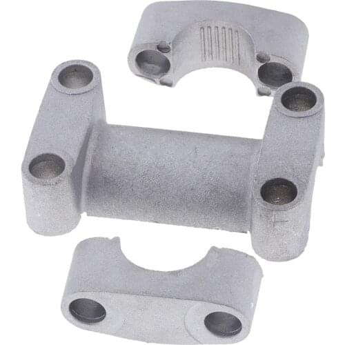 Motorcycle Handle Bar Mount Clamps Silver Riser Adapter 7/8 Inch 22mm Compatible with Dirt Bike ATV Buggy