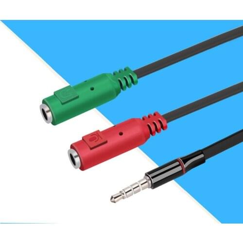 1pcs Splitter Headphones Jack 3.5 Mm Stereo Audio Y-Splitter 2 Female 1 Male Cable Adapter with Separate Headphone
