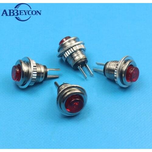 8mm Red Green OFF-(ON) Micro Momentary 2 pin DS-101 Small Push Button Switch Plastic Head Metal