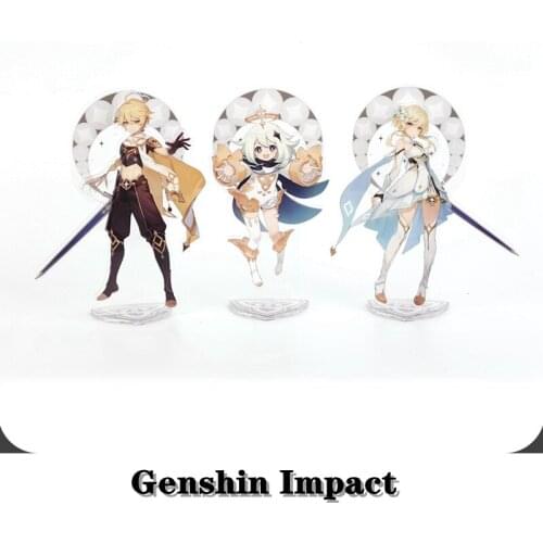 Genshin Acrylic Accessories Impact Game Cosplay Brand Adventure Project Member Qiqi Mona Emergency Food Stand Xmas Kids Gift