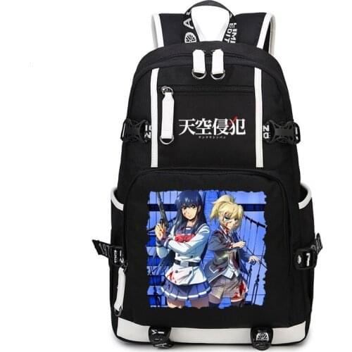 Anime High-Rise Invasion Honjo Yuri Backpack Cosplay Masked Women man Canvas Schoolbag Travel Daily Bags