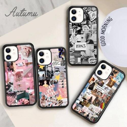 Good vibes collage Phone Case for iPhone 11 12 Pro Max mini X XR XS SE 2020 5 6S 7 8 Plus Samsung Galaxy S8 S9 S10 Cover shell