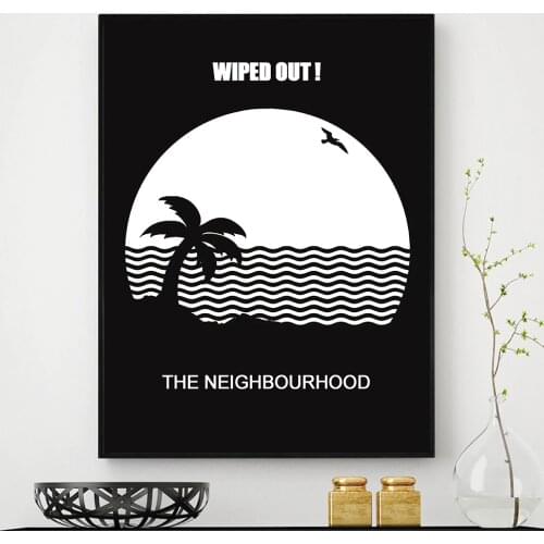 Black and White Wall Art The NEIGHBOURHOOD Wiped Out Posters Canvas Prints Painting Decorative Pictures for Living Room Decor