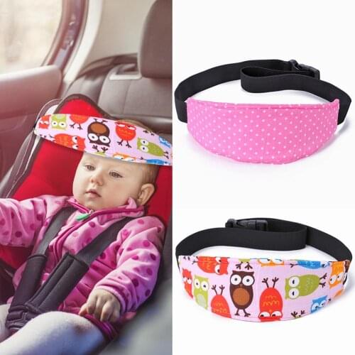 Baby Stroller Head Body Supports Infant Cars Seat Safety Sleeping Elastic Belt Kids Travel Safe Sleep Nap Aid Head Support Band