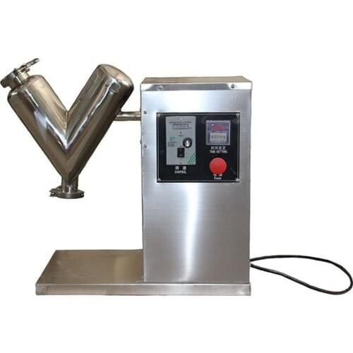 Stainless Steel Efficient Mixing Machine High-Quality Experiment V-Mixer Small Dry Powder Mixing Machine Cylinder Mixing Mac