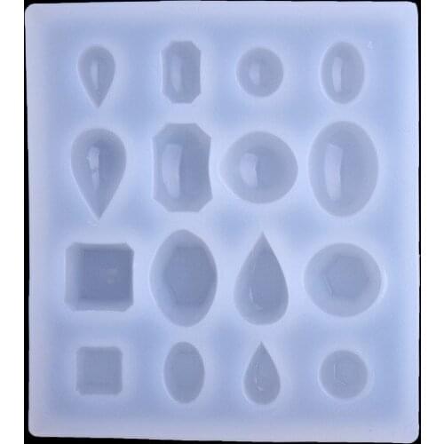 Crystal Oval Irregular Pendant Silicone mold Transparent uv glue molds For Necklace Earring Jewelry Making Mould Accessaries