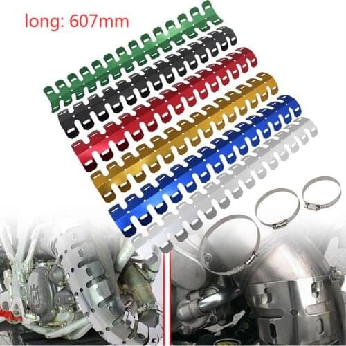 Moto Dirt Bike Exhaust Muffler Pipe Protector Heat Shield Engine Protective Cover Guard For Honda Suzuki BMW