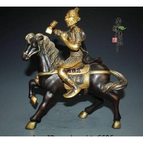 China Royal Bronze 24K Gold Gild Silver Horse Immediately Seal Monkey Hou Statue