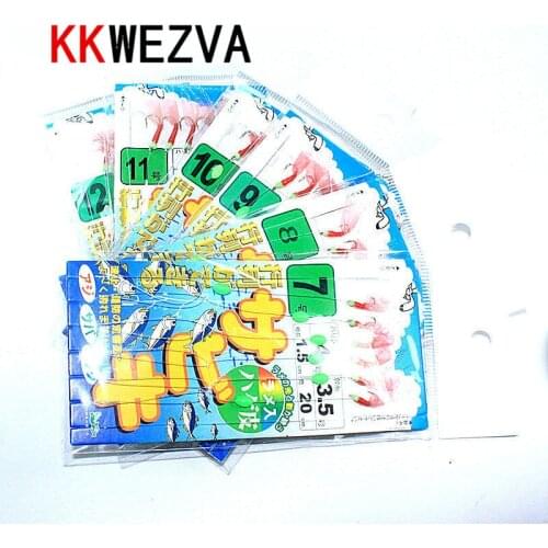 KKWEZVA 5Pack 30pcs string hook High quality Capture off ability fishing hook explosion hook fishing lure tackle I-CG001