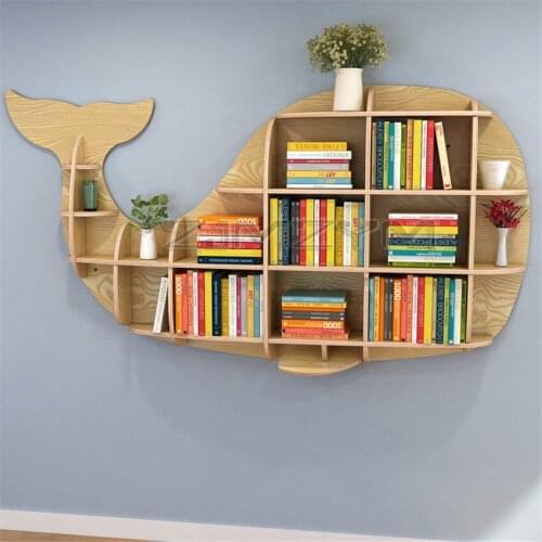 Creative wall shelf shelf whale animal wall decoration Nordic TV background wall decoration wall rack