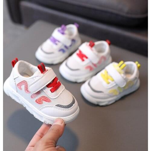 Toddler Shoes Baby Soft Bottom Sneakers Autumn Spring First Walkers Infant Non-slip Sport Shoes Mesh /Leather Style SMD020