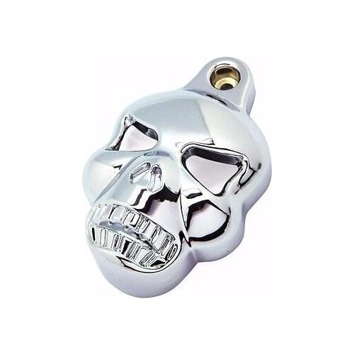 Skull Horn Cover Stock Cowbell For Harley Evo 1992-2012 Bobber Chopper Cruiser Motorcycle Accessories Parts Chrome