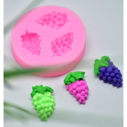 Small Grape Shape Silicone Fondant Mold DIY Cake Chocolate Mousse Dessert Pastry Aroma Stone Ornaments Decoration