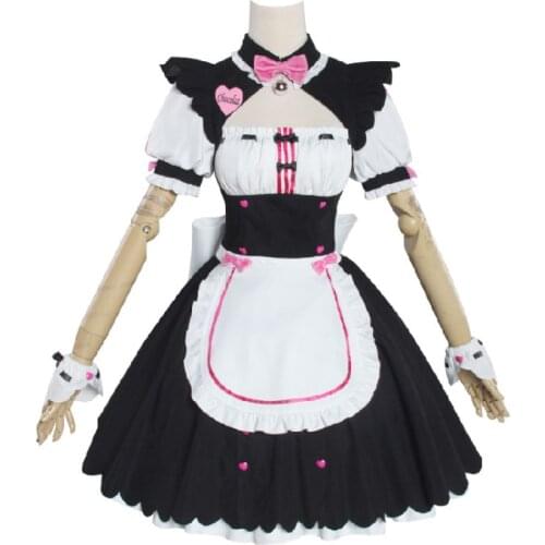 Nekopara Vanilla Cosplay Chocolat Dress Maid Costume For Women