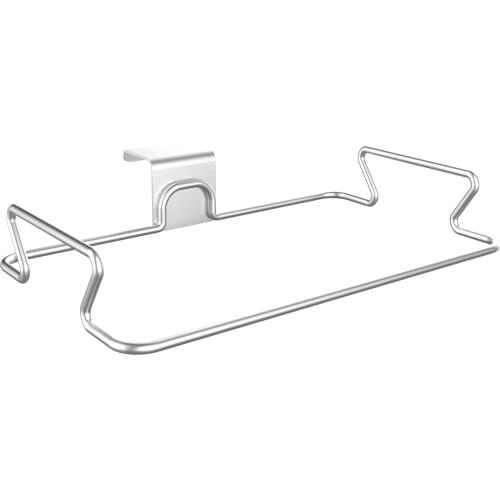 Nosii Door Back Hidden Mount Garbage Bag Holder Trash Can Over the Cabinet Kitchen Garbage Rack Storage Holder