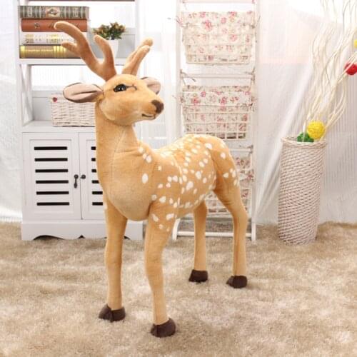 New simulation sika deer toy plush standing sika deer doll gift about 60x50cm 0544