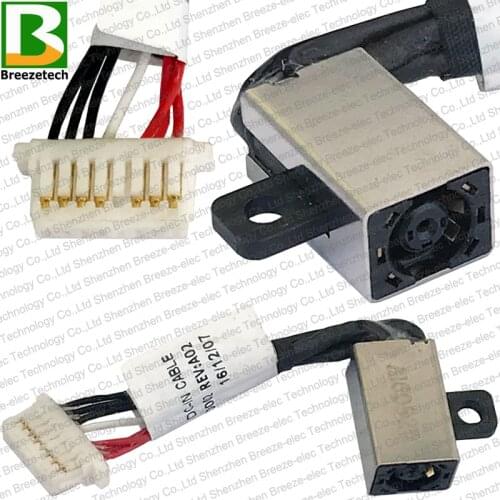 Original New DC POWER JACK socket Cable connector for Dell Inspiron 7000 15 5568 7569 7579 / 13 5368 5378 PF8JG 450.07R03.0001