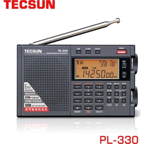 Original Tecsun PL-330 Radio Receiver FM/MW/SW/LW all band portable radio FM + BL-5C Battery