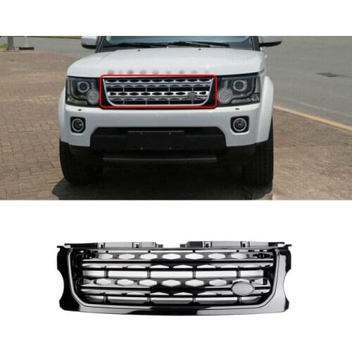 For Land Rover Discovery 4 LR4 2014 2015 2016 LR057534 Car Front Racing Grill Bumper Honey Comb Mesh Grille with Emblem
