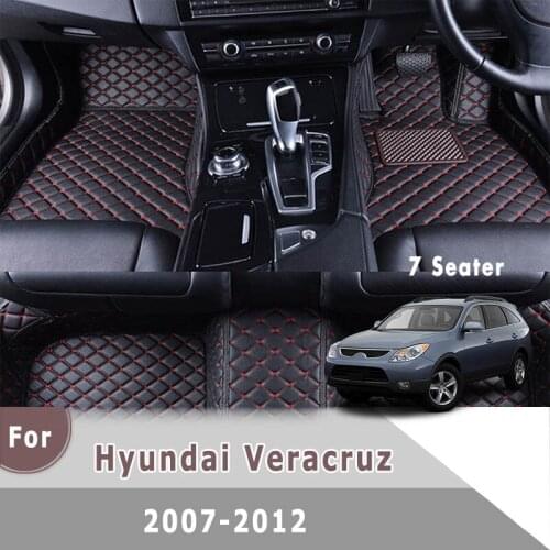 RHD Car Floor Mats Carpets For Hyundai Veracruz 2012 2011 2010 2009 2008 2007 (7 Seats) Styling Accessories Interior Decoration