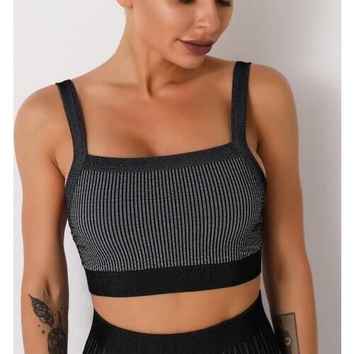 Sport Gym Bra Vest Tube Underwear Female Bra Without Bones Seamless Sportswear Push Crop Low Back Sports Bra Women Backless Top