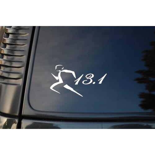 For Running Sticker Mens Vinyl Die Cut Decal 13.1 Half Marathon Jog Jogging Shoes V5 Car Styling