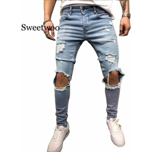 Мужские обтягивающие джинсы SWEETWOO China At AliExpress