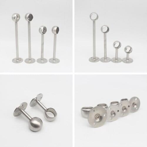 Stainless steel thickened round head seat Stainless steel garment pipe flange seat Stainless steel spherical flange seat