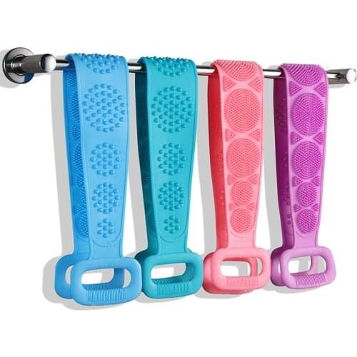 Magic Silicone Brush Bath Towels Rubbing Back Mud Peeling Body Massage Shower Extended Scrubber Skin Clean Brushes