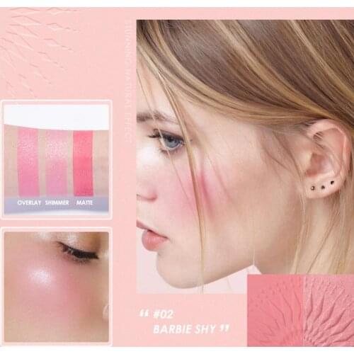 FOCALLUR-E Natural Facial Brighten Shadow Blush Powder Palette Makeup Cosmetic