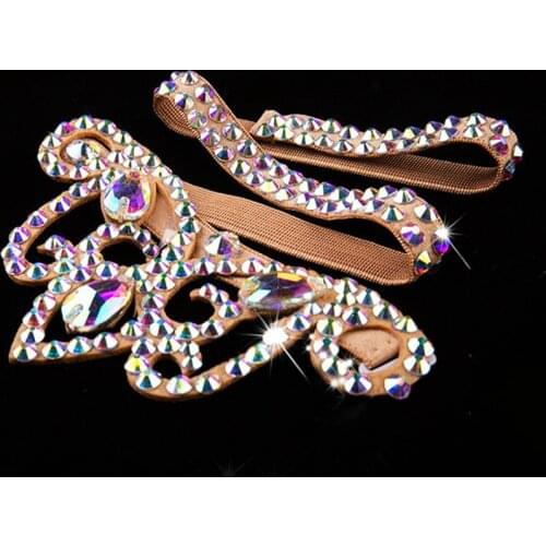 Rhinestone Body Chains Belt Crystal Waist Chain Belly Dance Jewelry For Women Handmade Bling Bling Shinning Earring Belt Set