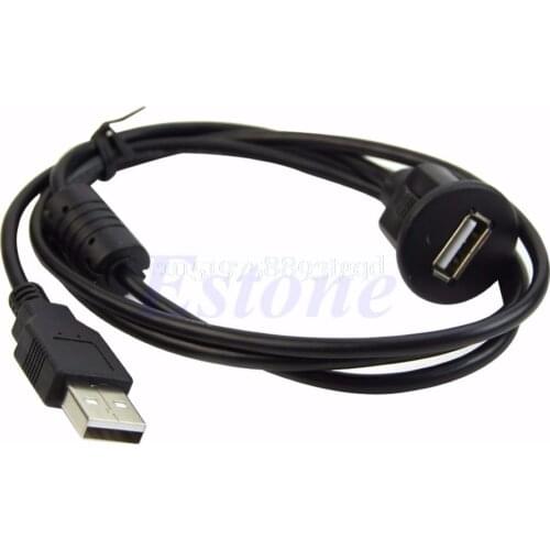 1m Car Dash Board Mount USB 2.0 A Male To A Female Socket Extension Panel Cable