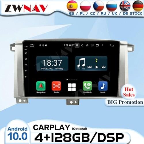 2 Din Carplay Android 10.0 Radio Receiver For Toyota LC100 2005 2006 2007 Audio Stereo Video Player CAR GPS Navigation Head Unit