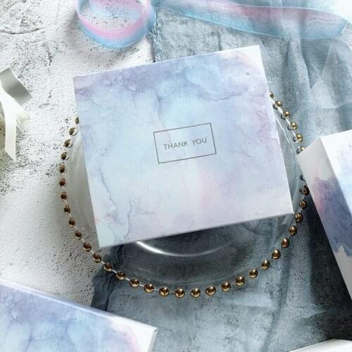 2019 Gradual change Marble Candy Box Party Candy Bags Chocolate Boxes Wedding Favor Gift Box Baby Shower Party Favor Box