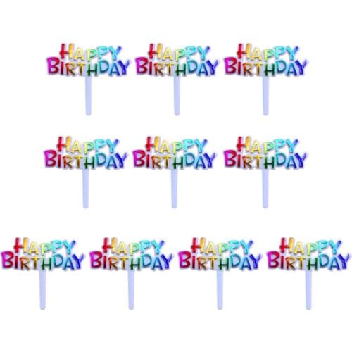 50PCS Colourful Cake Toppers Decorative Cupcake Muffin Food Fruit Picks Birthday Party Decoration Supplie