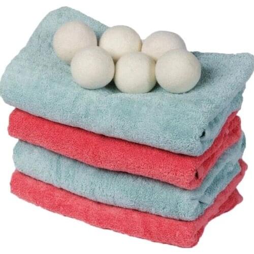 6Pcs/Pack Laundry Clean Balls Reusable Natural Organic Laundry Fabric Softener Balls Premium Organic Drying Balls Wool