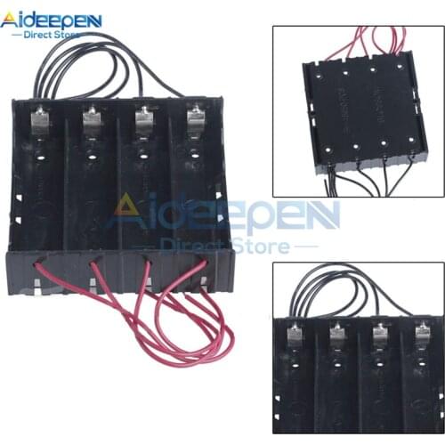 3.7V 4x18650 Battery Case Holder DIY Storage Box Connector Storage Case Box With Wire Leads For 18650 Batteries 3.7V